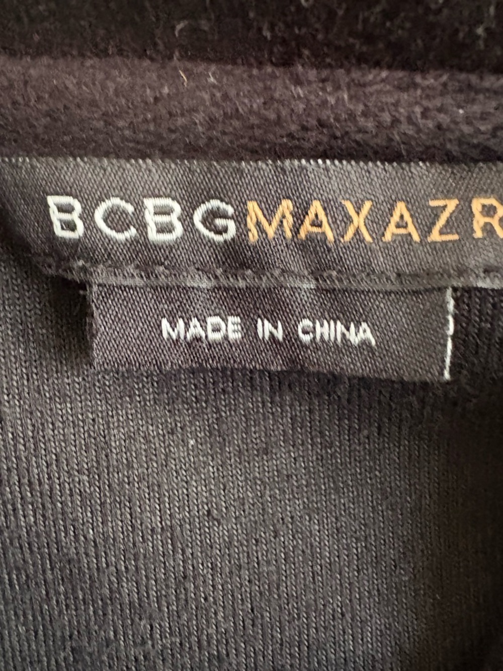 BCBGMAXAZRIA Y2K Velour Black Rhinestone Embellished Zip-Front Jacket - Picture 3 of 7